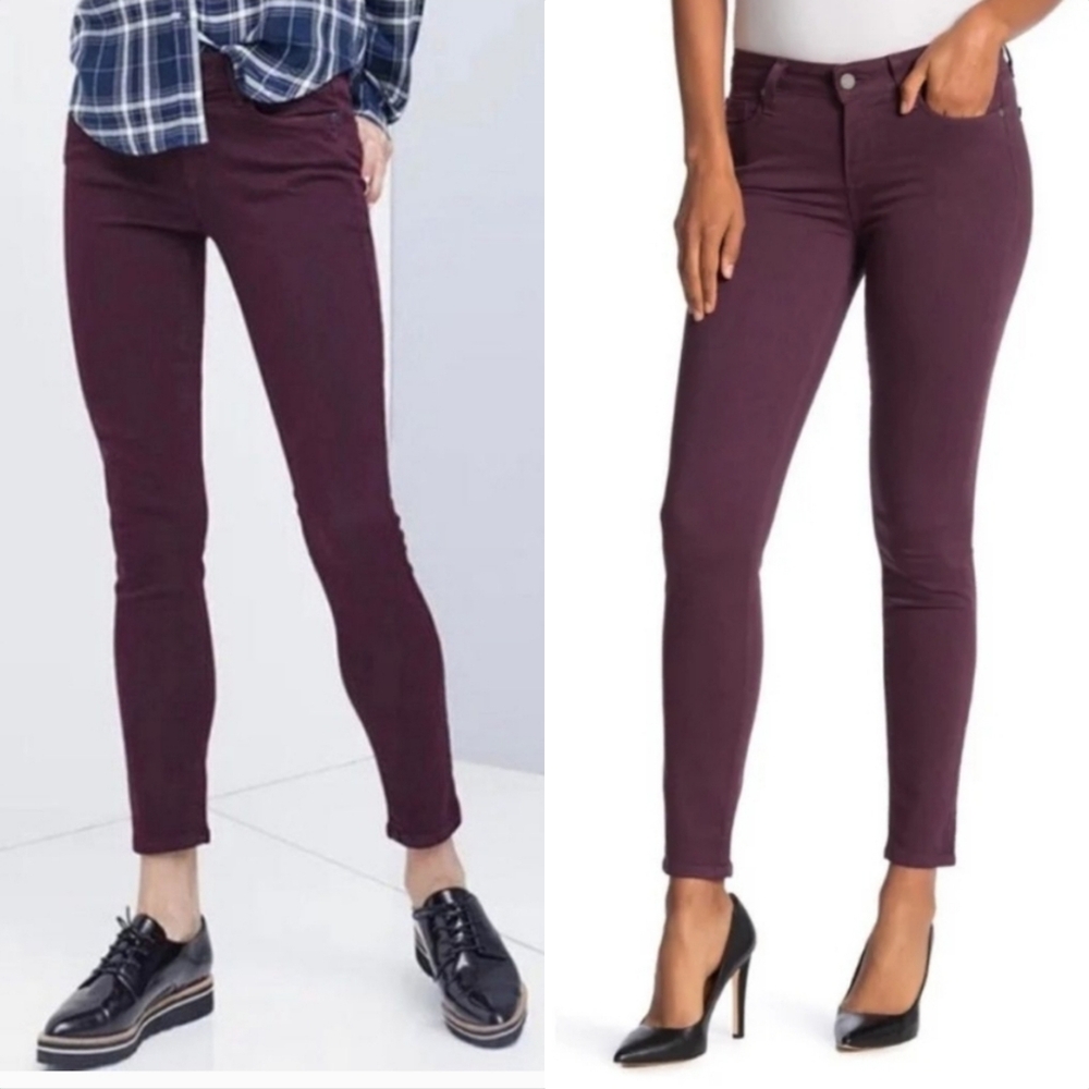 PAIGE Verdugo Low Rise Ankle Jeans in Vamp Red Size 28 NWT